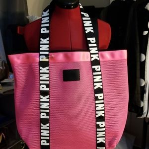 Pink Victoria's Secret pink mesh tote